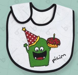 Babero Babero Estampado sin Cuello con Abrojo