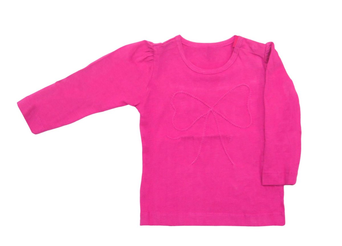 Remera Manga larga con Moño Bordado