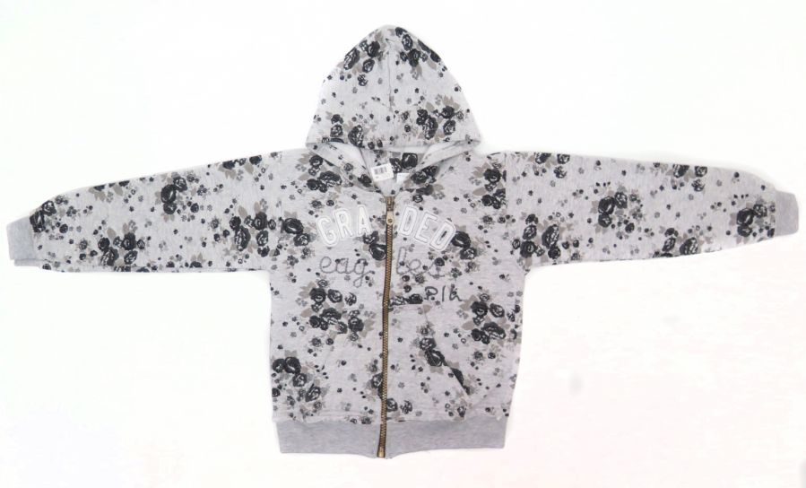 Campera de Algodon Frizada Estampado Flores