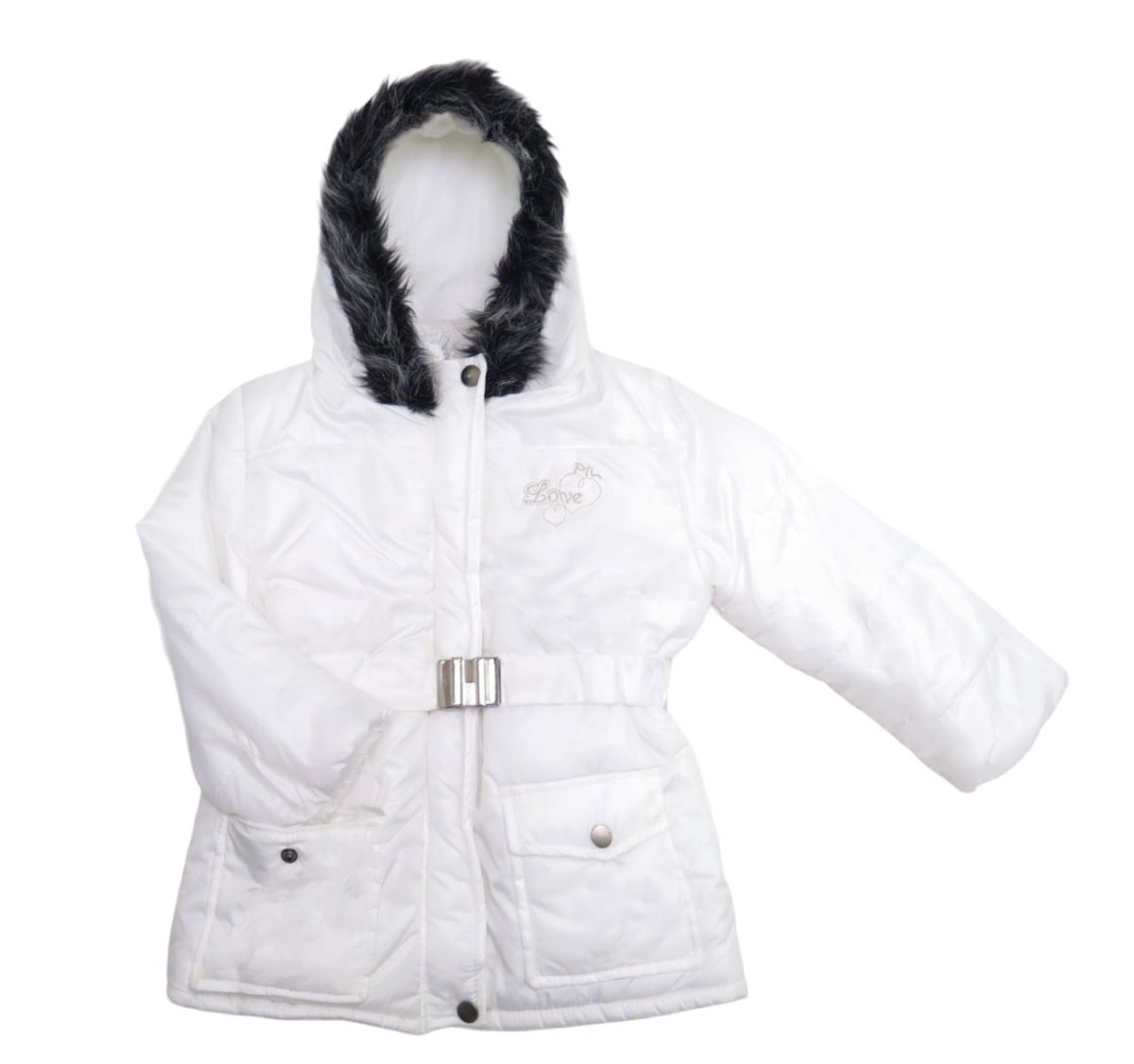 Campera Nena con Capucha Desmontable y Botones