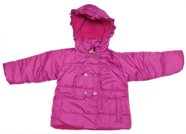 Campera Nena fuccia con polar con capucha