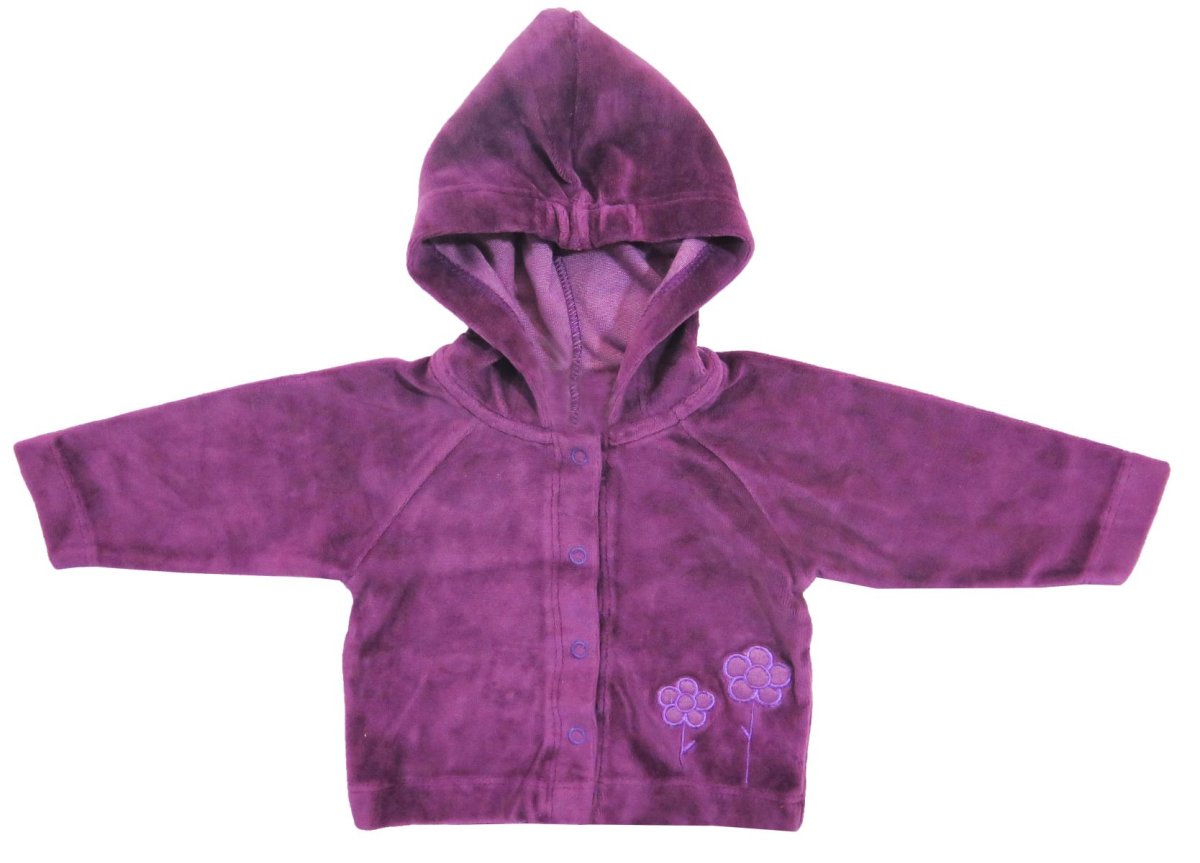 Campera de Plush con Capucha y Broches