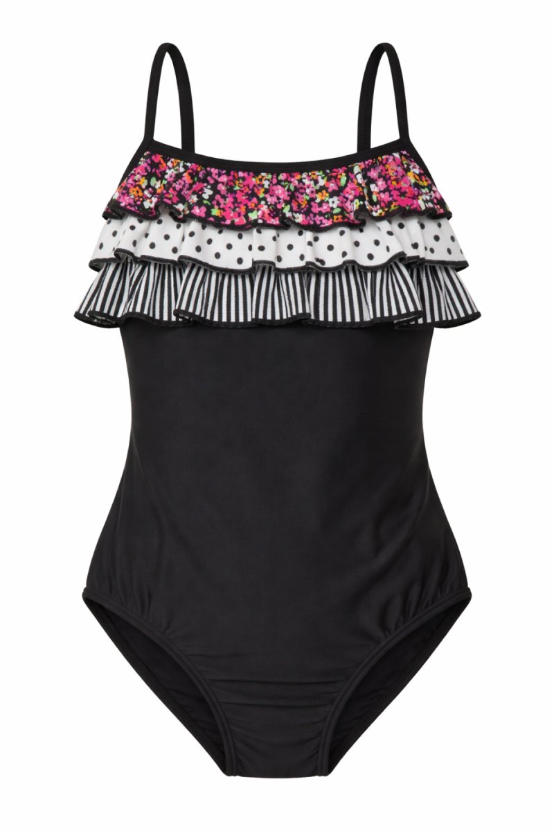 Malla Entera Estampado Flor - Lunares - Rayas