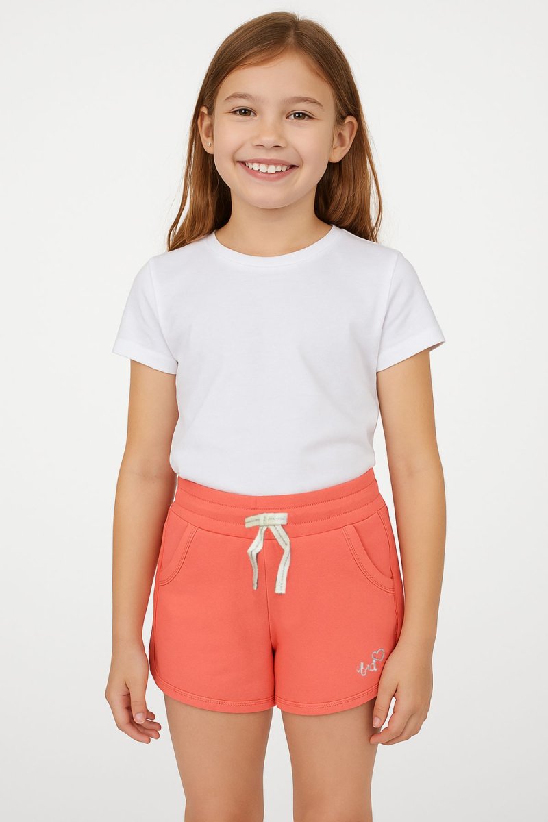 Short Algodon Rustico Bordado Con Elastico