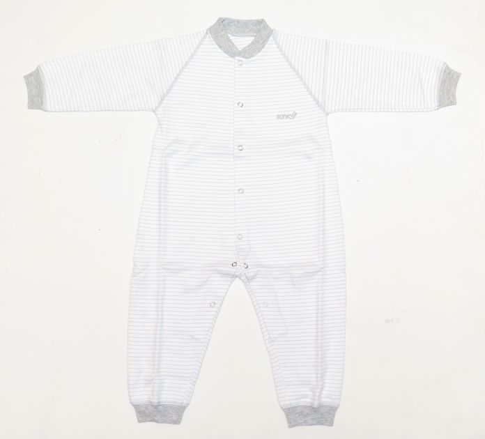 Enterito Pierna Larga Sin Pie Rayado Con Broche Adelante