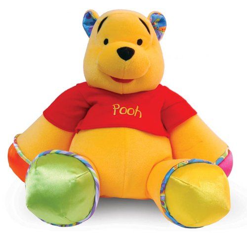 Winnie Pooh Peluche con chifle en sus 4 extremidades y argolla para colgar