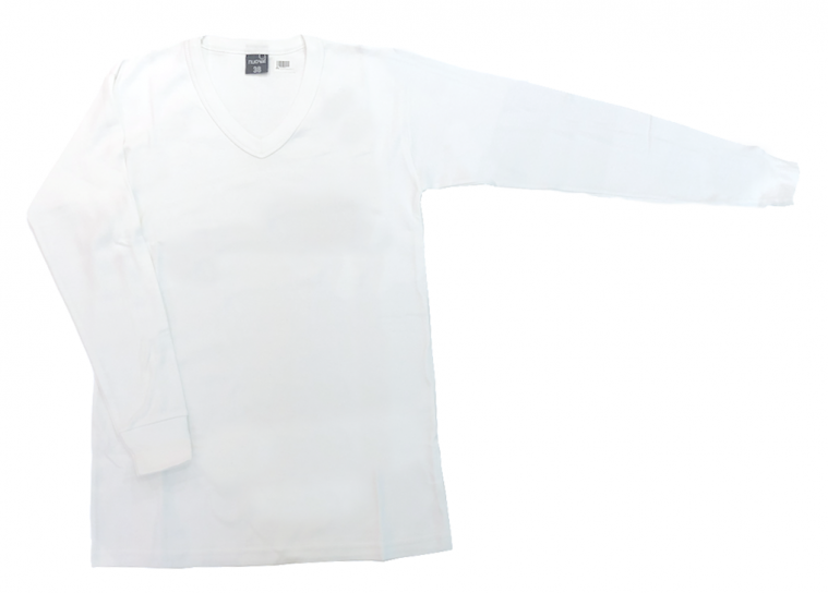 Camiseta Lisa Cuello En V Manga Larga