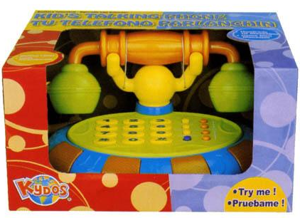 Kidos Kids talking nphone telefono estilo antiguo turqueza verde naranja