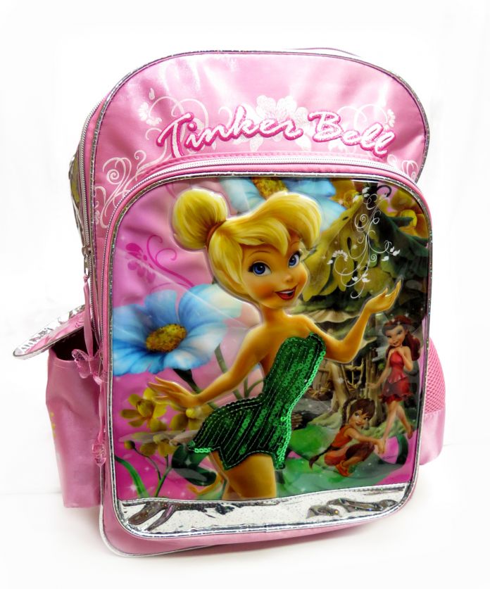 Mochila Tinker Bell Campanita con lentejuelas trae cartuchera