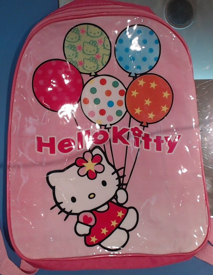 Mochila Espalda Hello kitty chica jardin sin bolsillo al frente vinilico