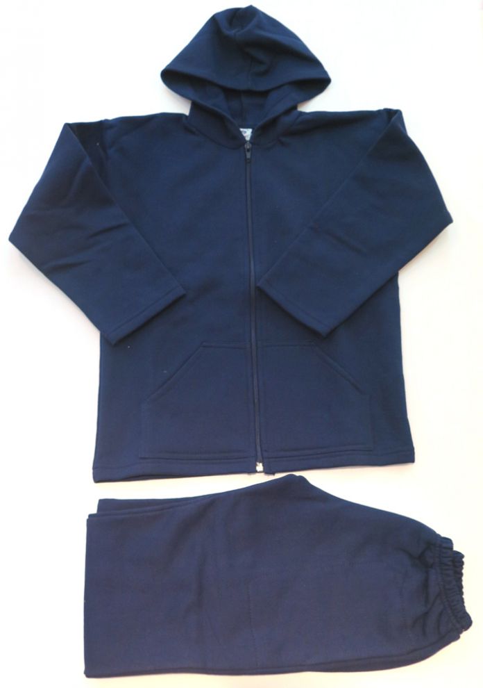 Conjunto Jogging pantalon y campera con cierre y capucha Colegial Frisa