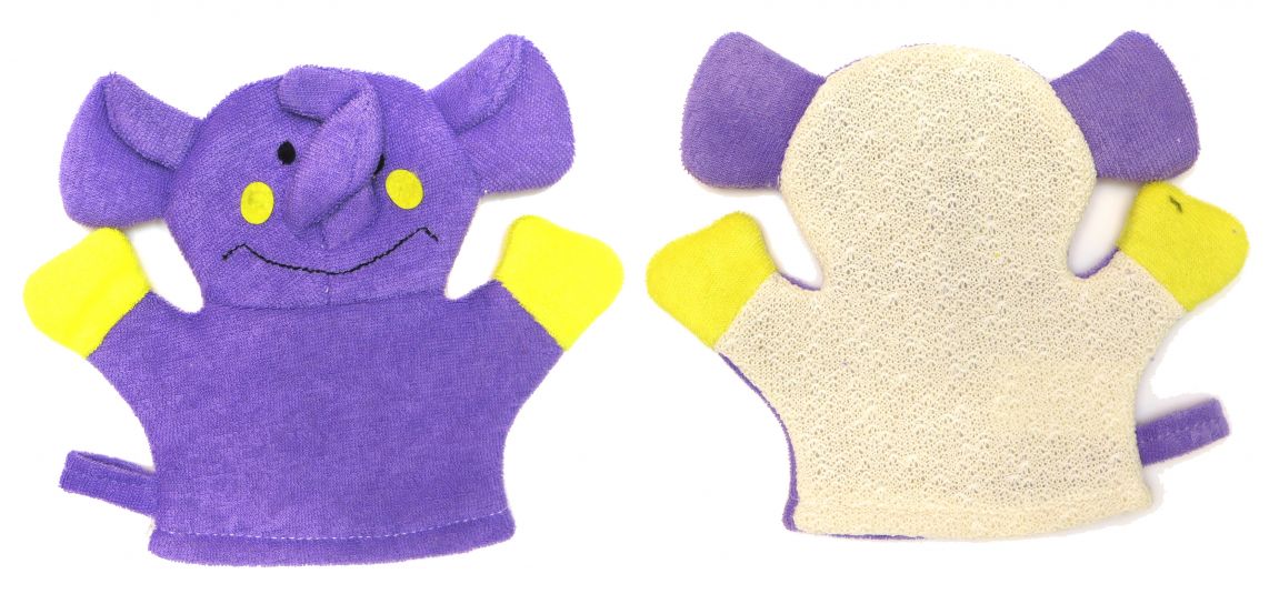 Manopla Para Baño -  Hipopotamo - Elefante