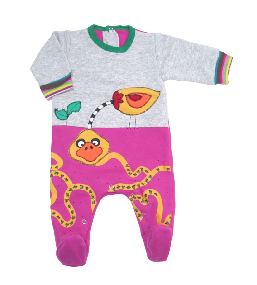 Armando Lio Enterito algodon bordado pajarito hormigas