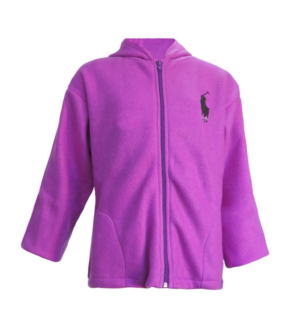 Campera Polar con Capucha Bordado Polo