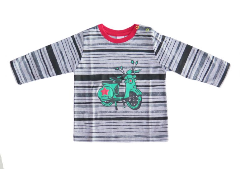 Remera manga larga Rayada Estampada