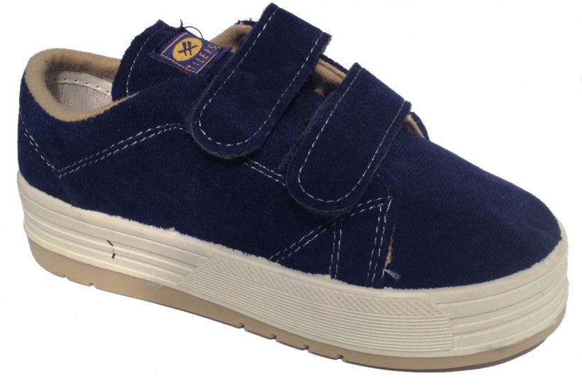 Zapatilla de Gamuza con Doble Velcro