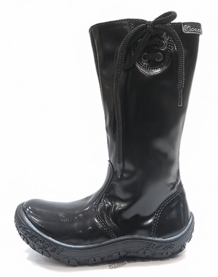 Bota Alta Charol Con Cierre