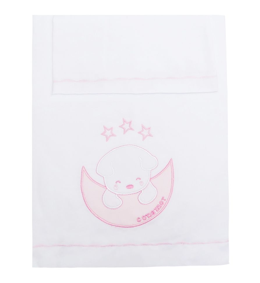 Sabanas juego de 3 piezas bordado osito para cuna