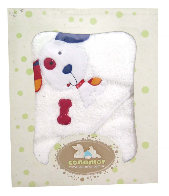 Toallon Con Capucha Bordado - En caja