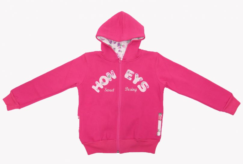 Campera de Friza con Capucha Bordada Honeys