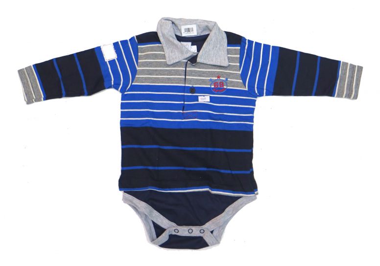 Body Manga Larga Rayado Cuello Chomba