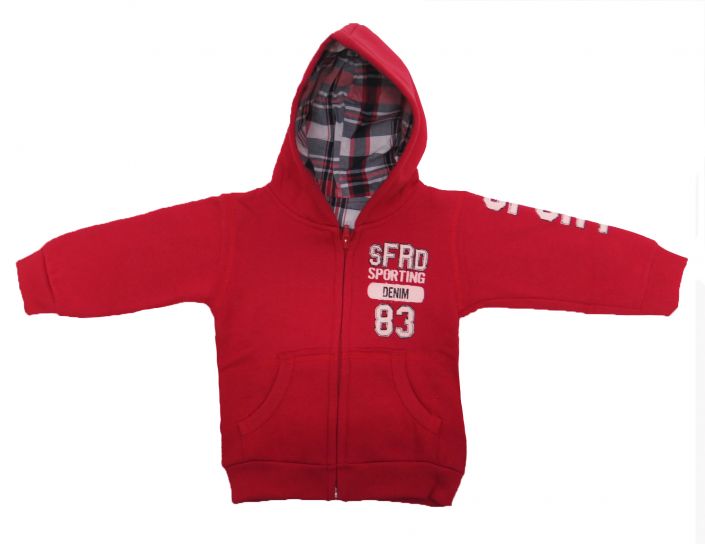 Campera de Algodon Frizado Con Capucha