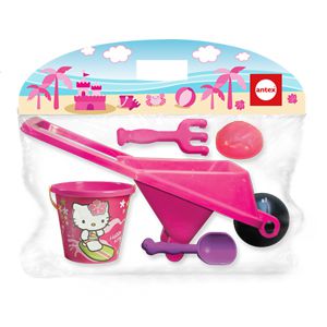 CARRETILLA+BALDE MEDIANO+1M HELLO KITTY+PALA RASTRILLO