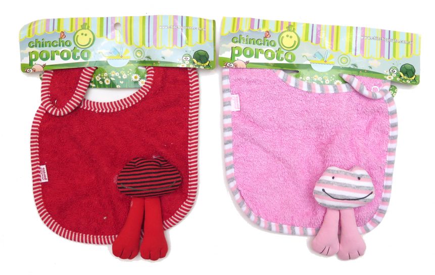 Babero Mediano Toalla Y Algodon Con Sonido - Ajuste Broche