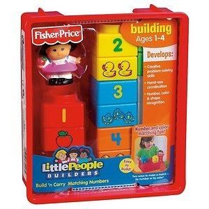 Little people numeros bloques de construccion con muñeco para construir ladrillos