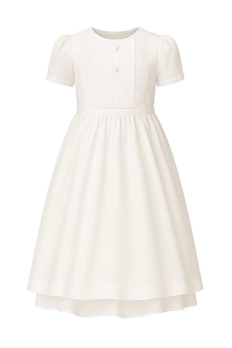 Vestido de comunion con botones en pechera