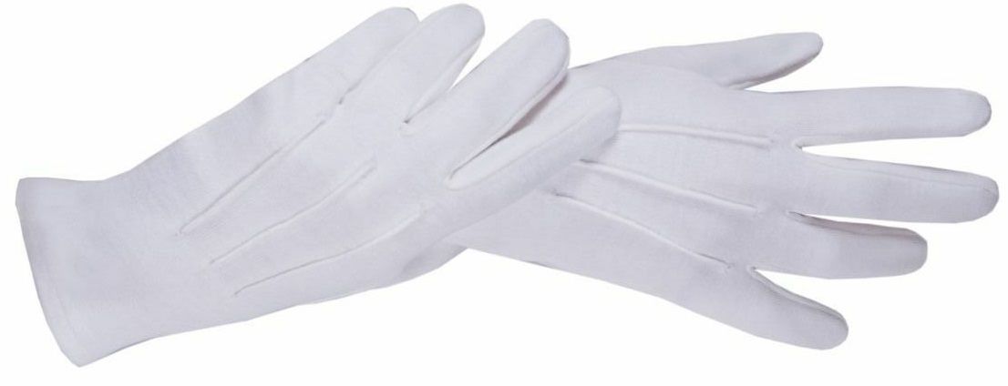 Guantes blancos (Comunion u otro uso) con Alforzas Chico