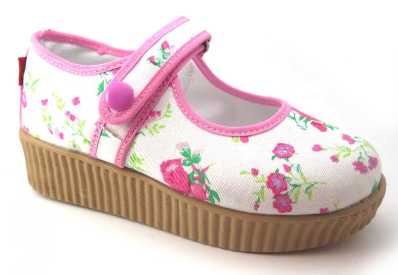 guillermina estampada floreada con taco chino