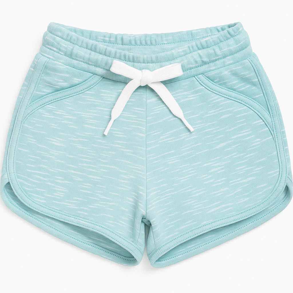 Short Algodon Rustico Jaspeado Con Cintura