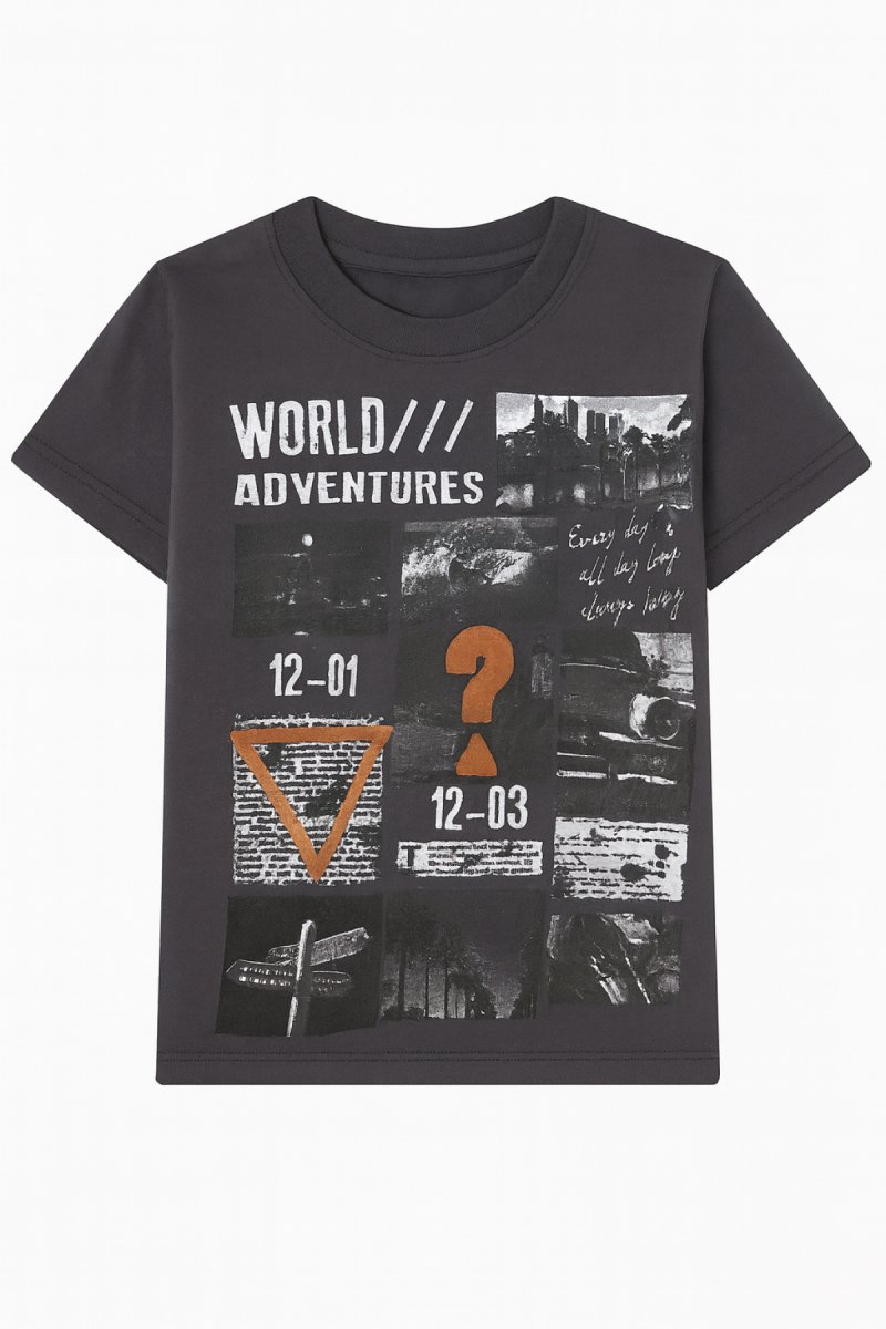 Remera Manga Corta Estampado Carteles