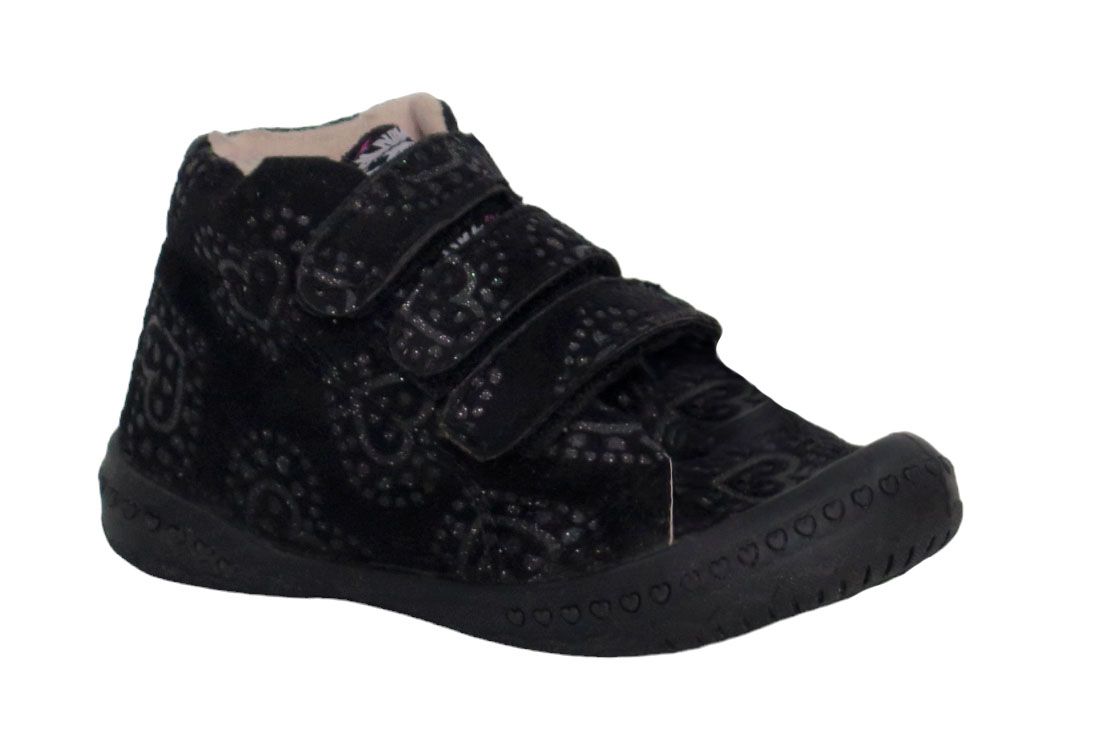 Bota 3 Velcro Basket Gamuza Brillo