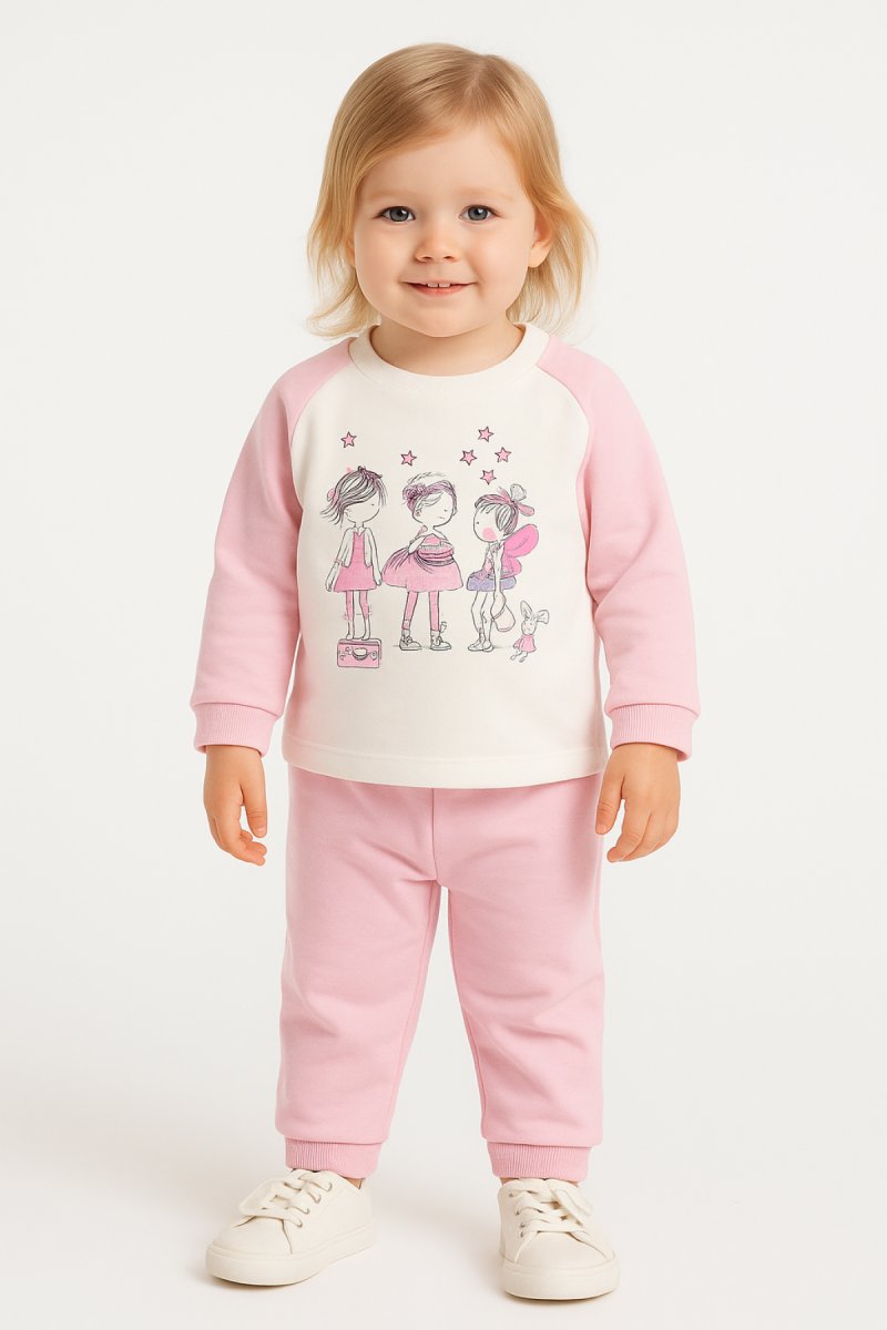 Jogging Conjunto de Buzo y Pantalon estampa de 3 nenas de nena