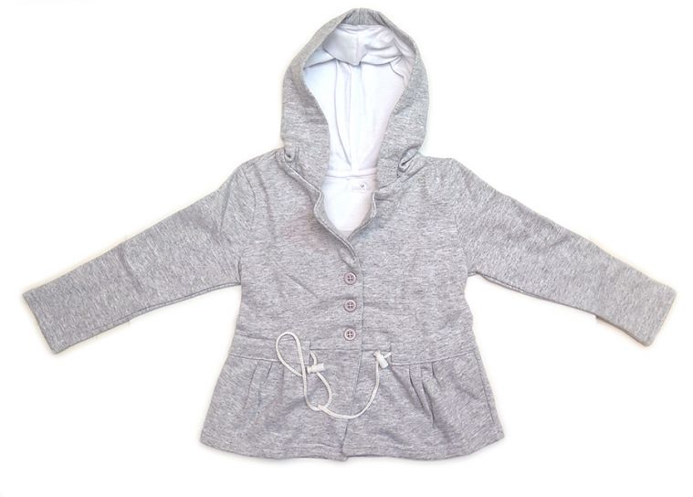 Campera Frisa Nena Con Capucha Roja Gris Salmon Rosa Diego