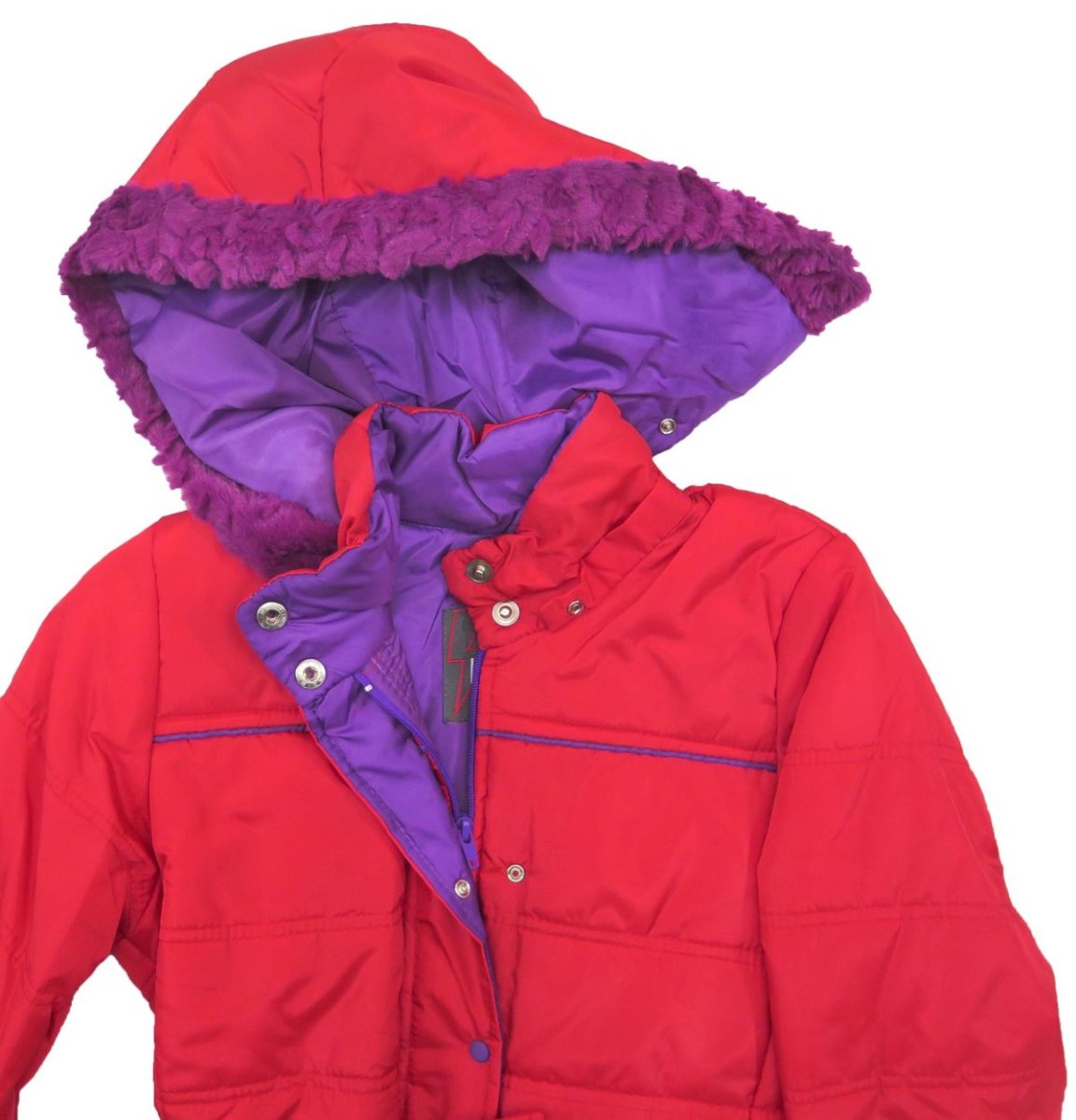 Campera Tapado Termico Con Capucha Con Borde de Piel y Forrado en Polar