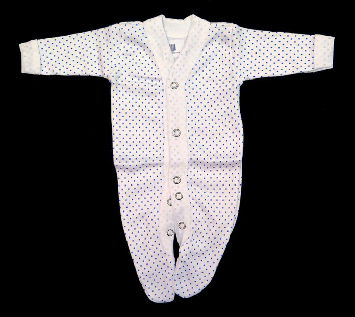 Enterito Manga Larga Con Pie Estampado Lunares Prematuro