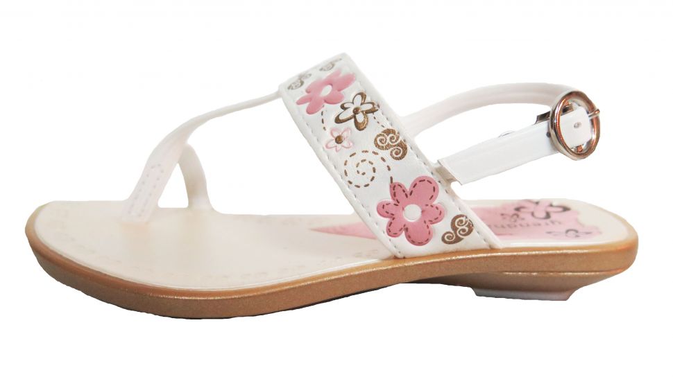 Sandalia Ojota con Hebillas con flores