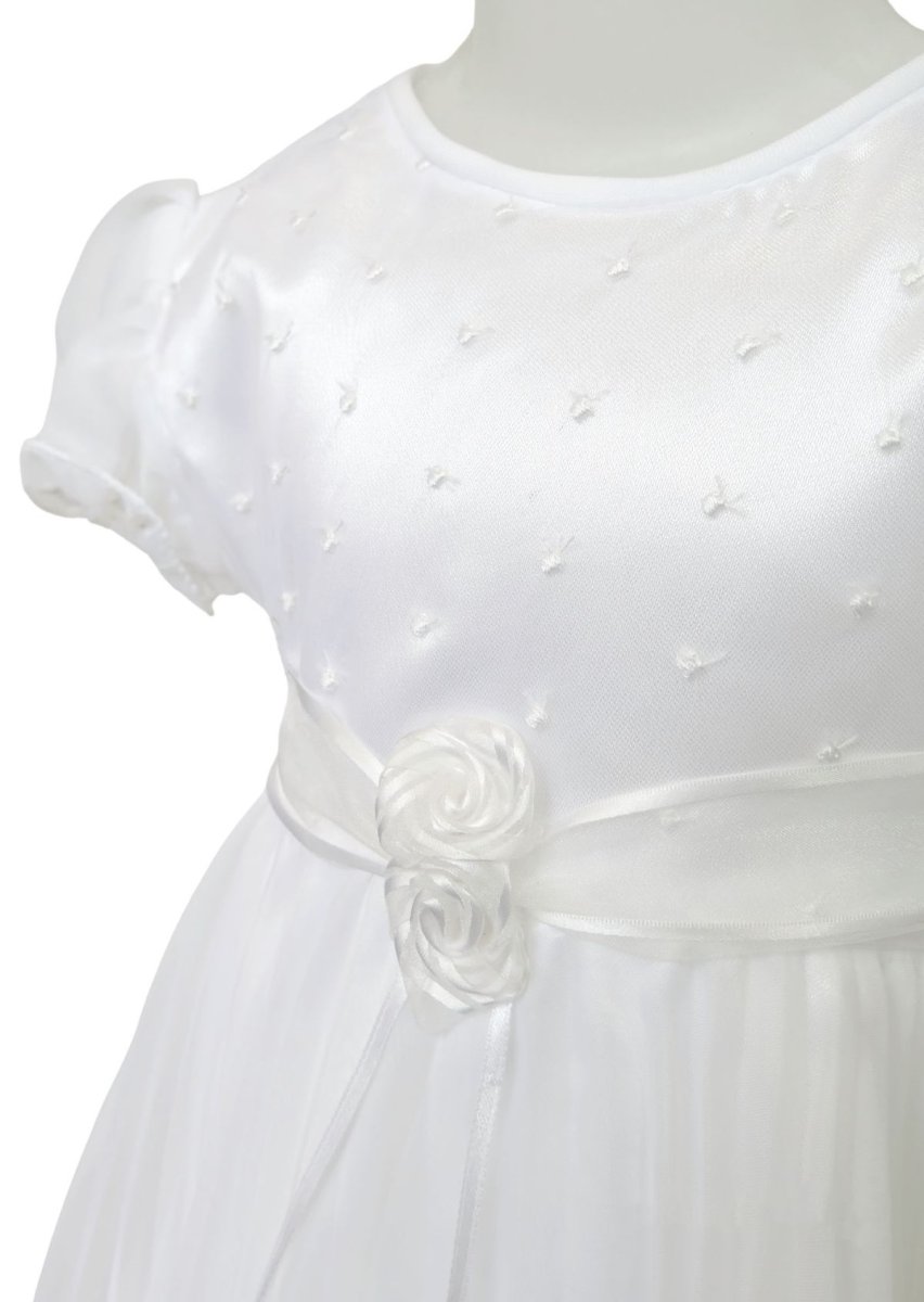 Vestido manga corta plizado