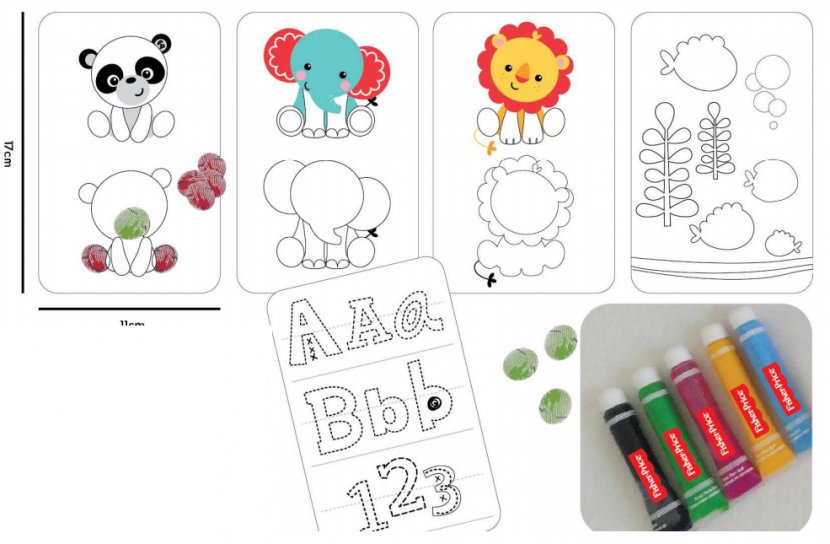 Fisher Price BABY FINGER PAINT - Kit para dibujar con las manos
