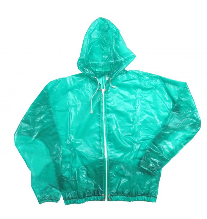 Campera de plastico transparente con cierre