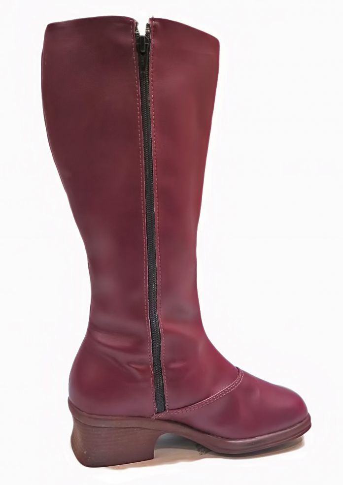 Bota Caña Alta - Bordado Calado de Flores