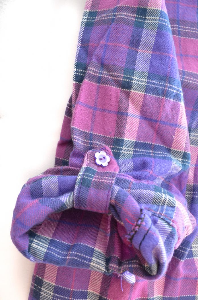 Camisa manga larga escocesa viyela nena