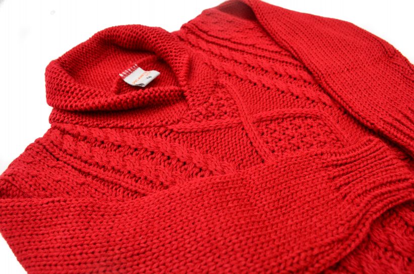 Pullover Tejido Con Cuello Smocking