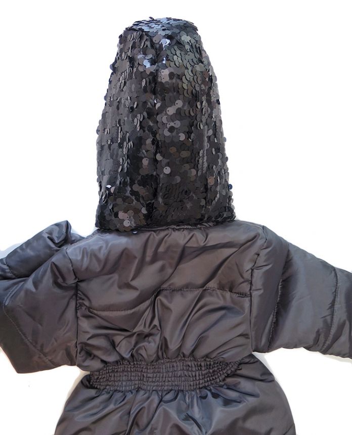 Campera con Wata para Nena - Capucha Desmontable con Lentejuelas