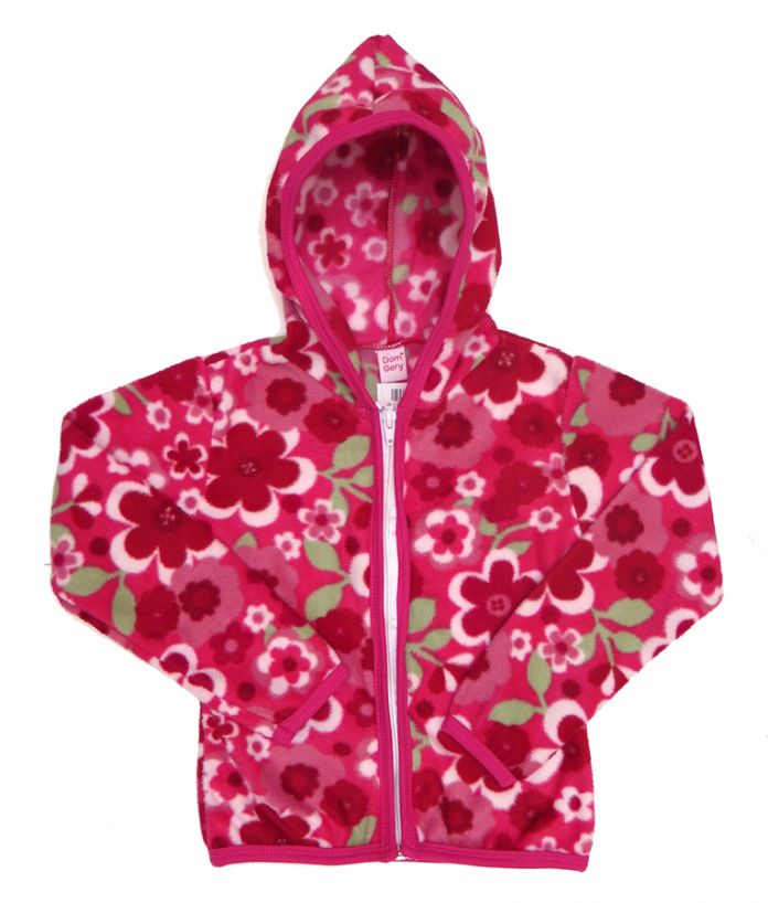 Campera Polar Estampada Nena con Cierre