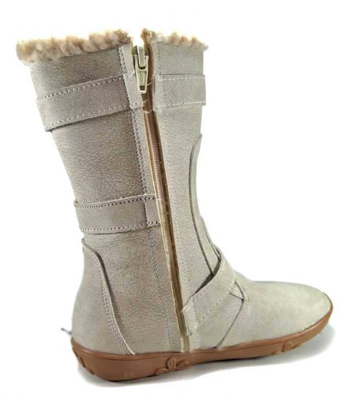 Bota Piel Tres Hebillas con Cierre