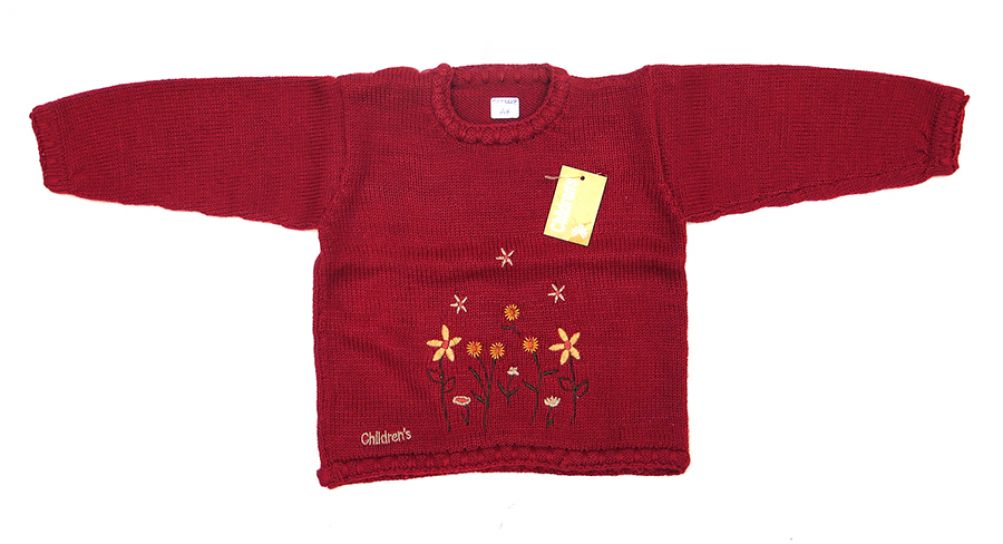 Sweater / Pullover Tejido Bordado de Flores